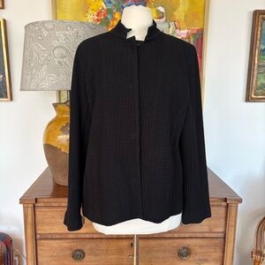 Eileen Fisher Black Button Down Light Blazer